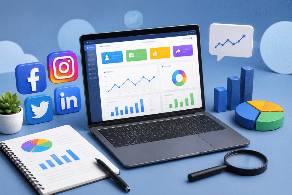 how to create monthly report for social media marketing