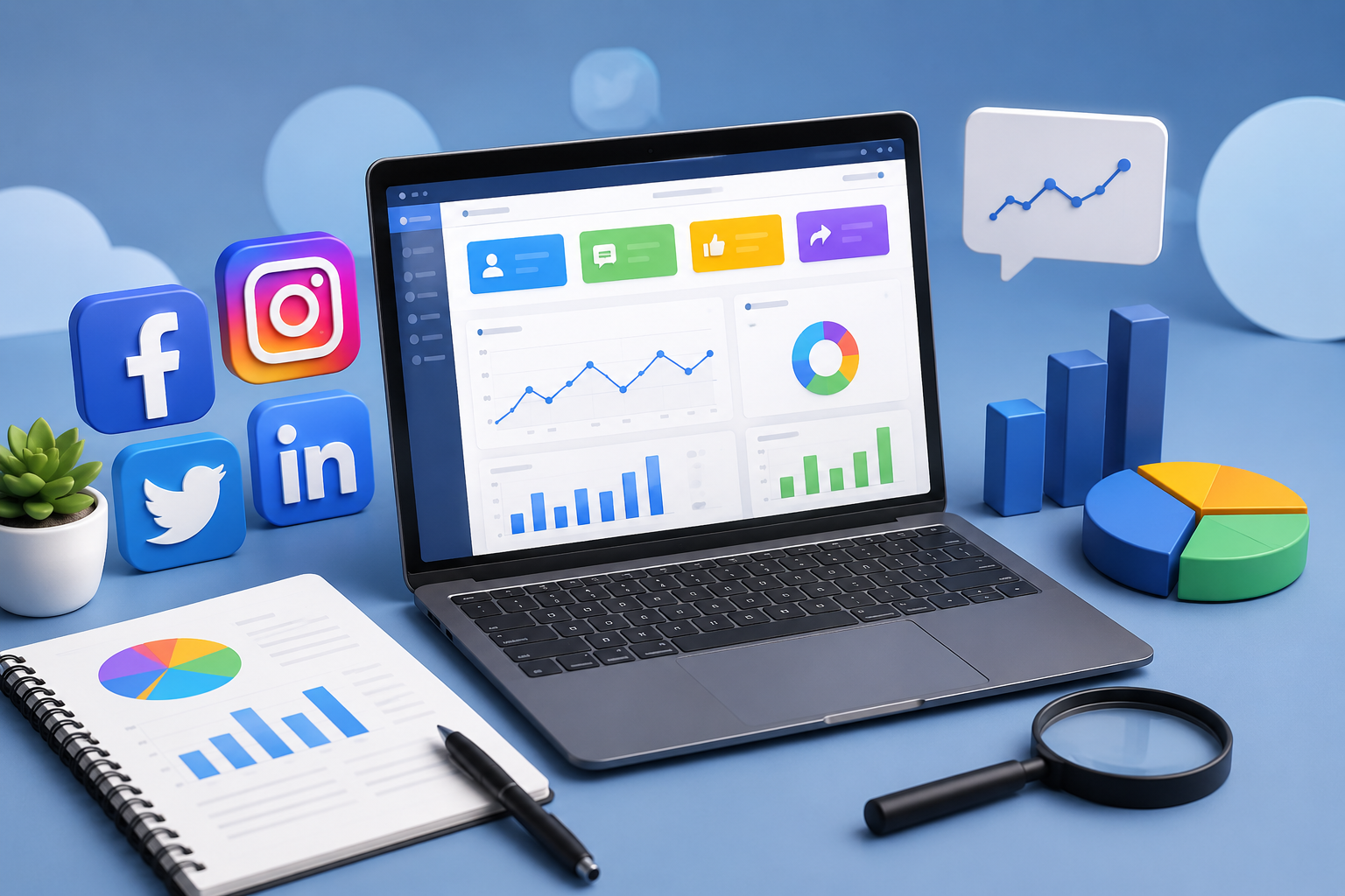 how to create monthly report for social media marketing